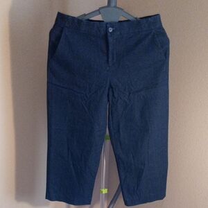 NWT NEW WITH TAGS intro.❤️love the fit Cropped Wide Leg Stretch Blue Jeans  10